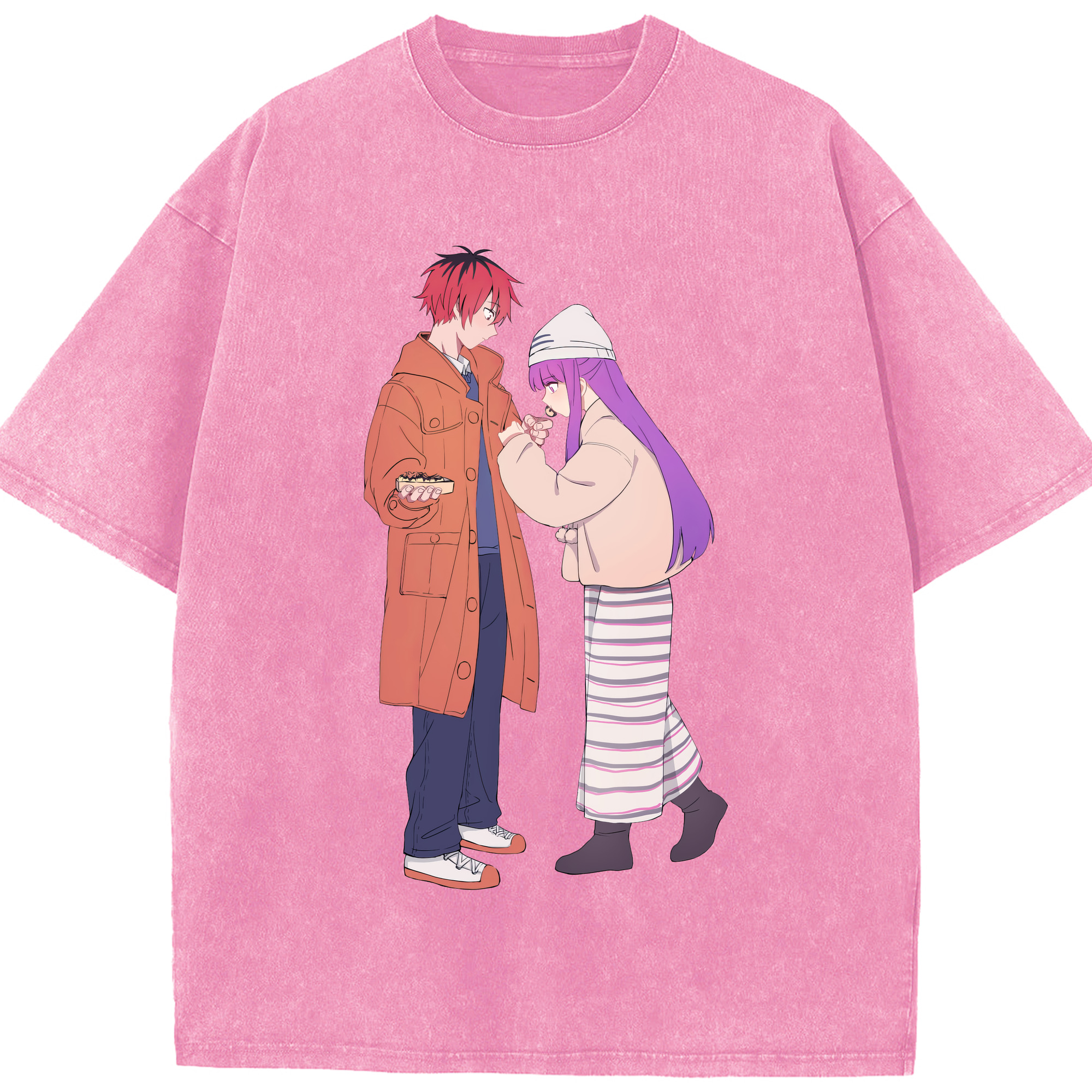 （画像用） 葬送のフリーレン Frieren 綿100% ヴィンテージ風 半袖Tシャツ（フロントプリント）